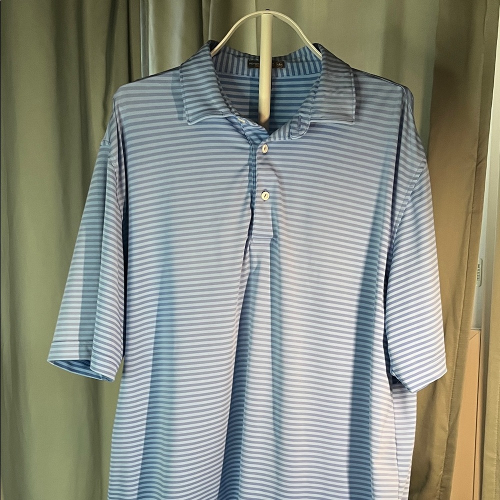 Peter Millar Summer Comfort Blue Striped Polo Shirt Jefferson Landing